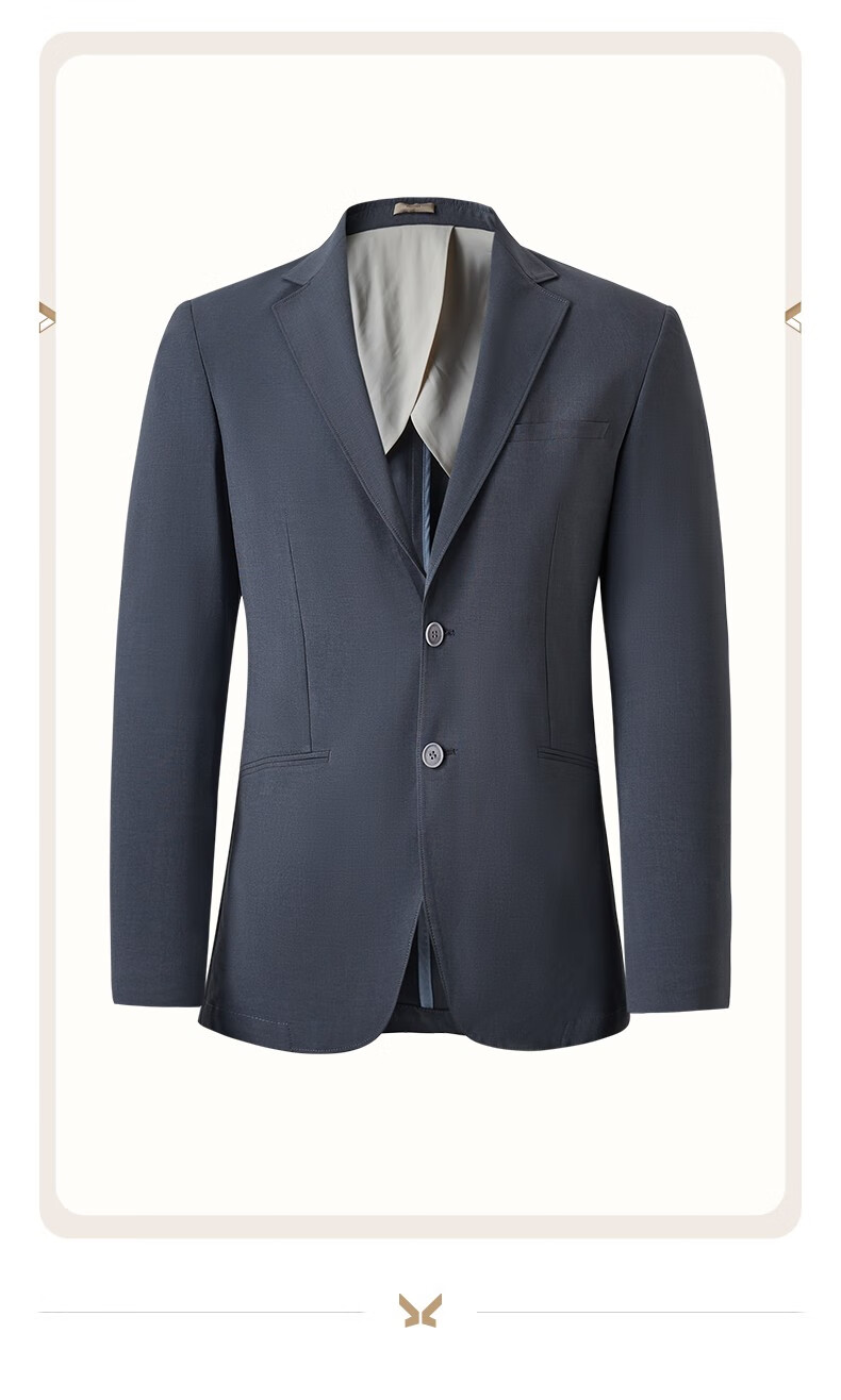 商场同款九牧王男装休闲西服2022春季新款时尚单西外套mjx5b80127深灰