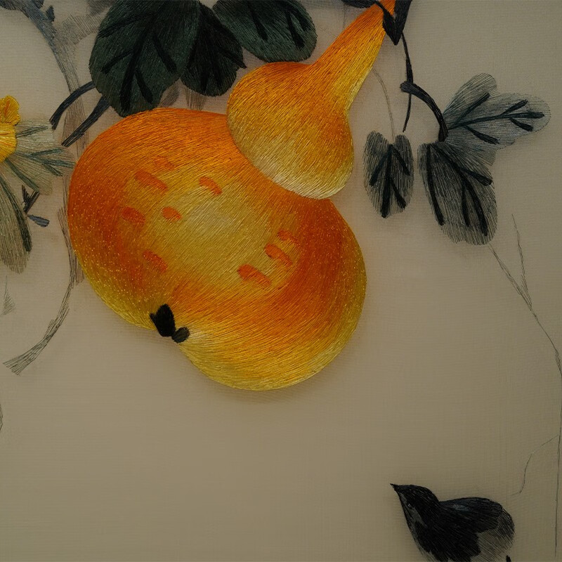 苏绣成品挂画福禄葫芦手工刺绣画卧室沙发室内床头背景墙壁画沙发装饰
