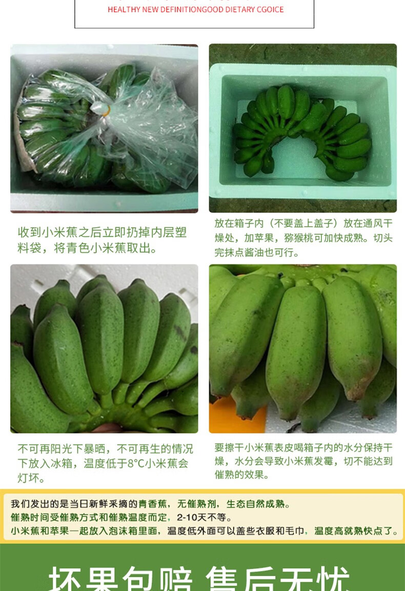 54322-黔食荟 北纬22°新鲜国产香蕉小米蕉 10斤整箱装-详情图