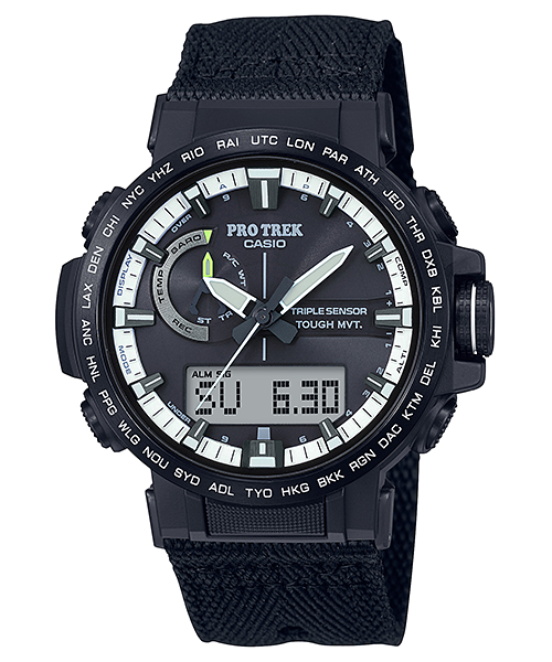 casio卡西欧protrek登山系列户外太阳能电波多功能男士腕表运动手表