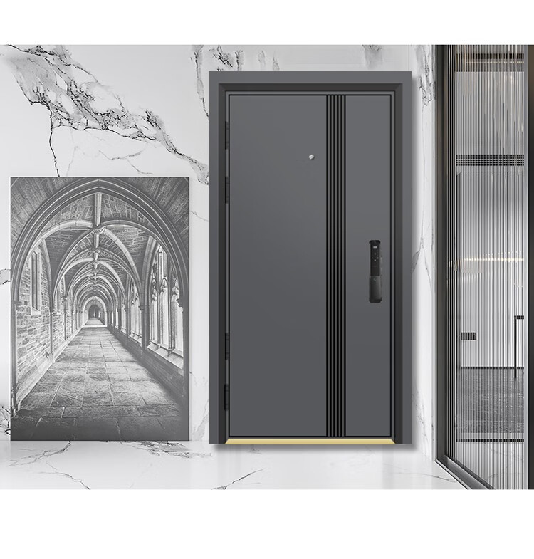 好莱客甲级防盗门轻奢家用入户子母门钢质安全房门进户外单门 一平米