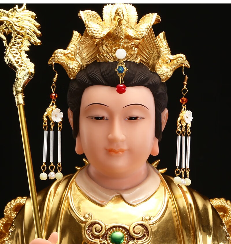 圆通佛具玉帝王母神像汉白玉佛像玉皇大帝王母娘娘瑶池金母像居家摆件