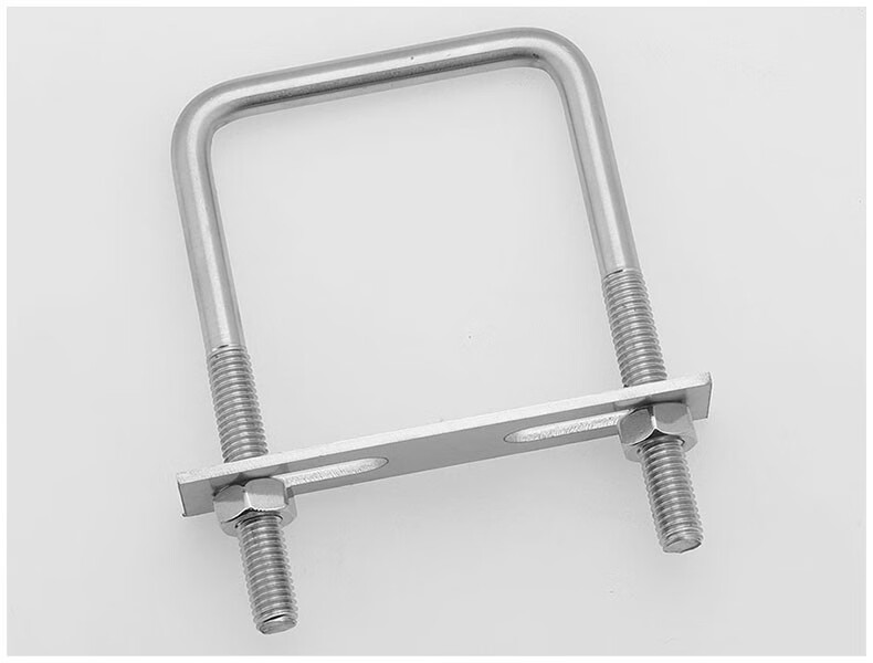 m6m10304不锈钢方型卡直角u型卡螺栓直角螺丝u型方卡管卡扣方管丰季
