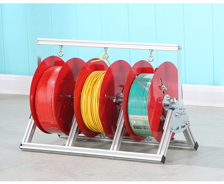 电线放线架不锈钢放线器放线盘放线神器折叠bv线三线多线电工工具铝