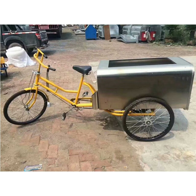 不锈钢环卫人力三轮车三轮车脚蹬垃圾车保洁三轮车26寸尖盖