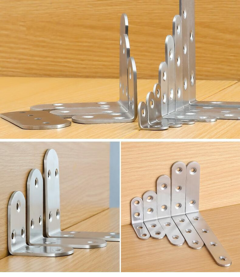 三角支架角码90度直角不锈钢固定器连接件片加固五金l型层板托定制