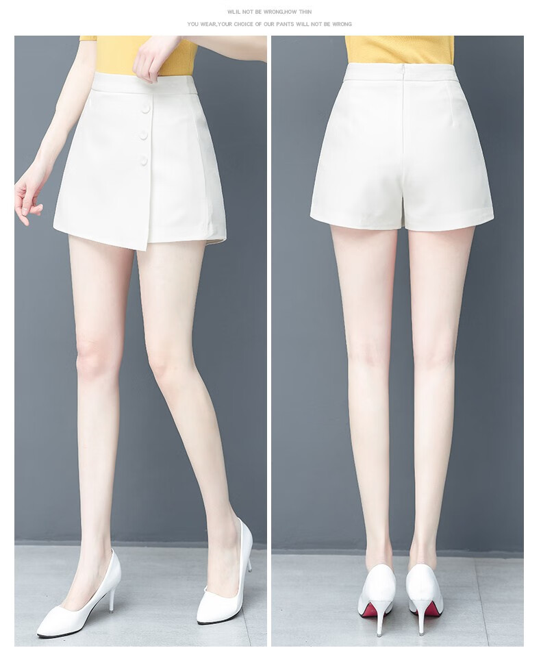 唐谜女装西装短裙裤女春秋夏季新款高腰显瘦小个子纯色短裤百搭裤裙