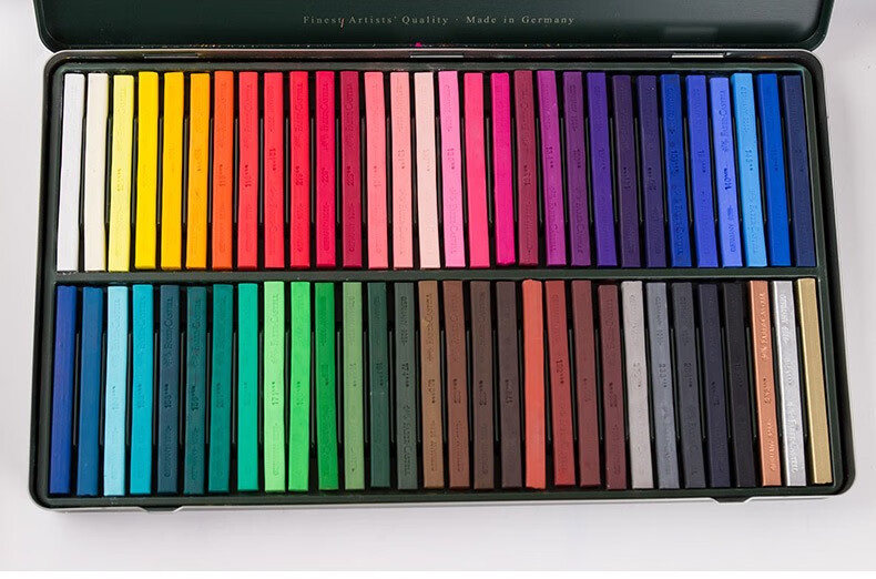 德国辉柏嘉polychromos艺术家级粉彩 色粉 60色专业级粉彩棒色粉棒 60