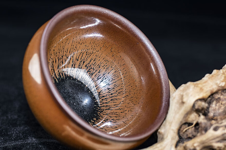 柴烧兔毫盏刘学明建阳建盏茶具非实物拍照口径9b93