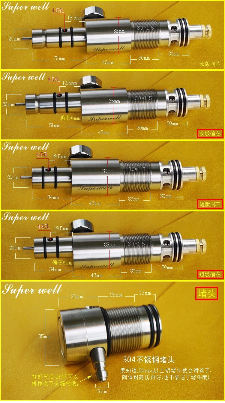 定制美b50恒压阀3j款改恒压阀不锈钢恒压阀非板球恒压阀高压阀30mpa