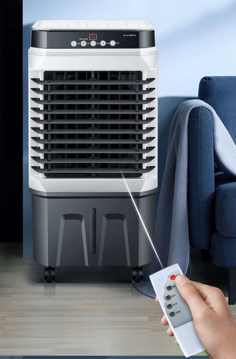 空调净化加湿冷气扇大面积水冷制冷风扇推荐遥控1米高50l水箱40﹐可用