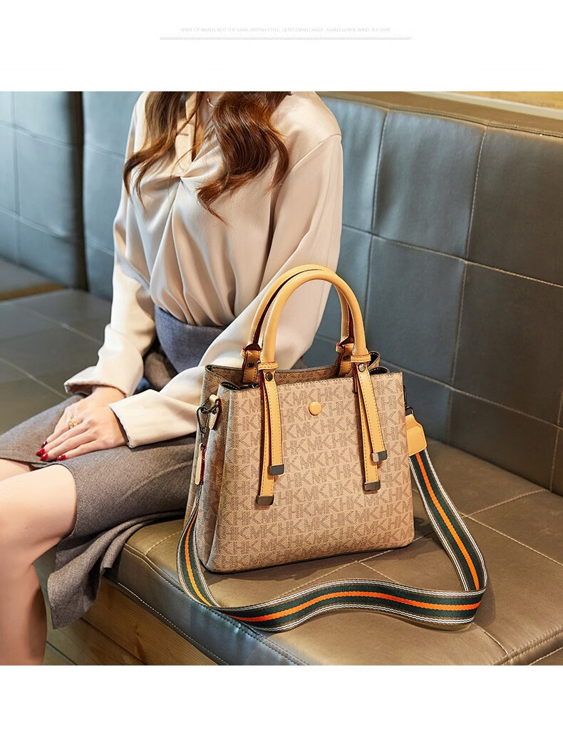 blackkiss女士单肩包时尚复古手提包印花时尚包包女包大容量斜挎包