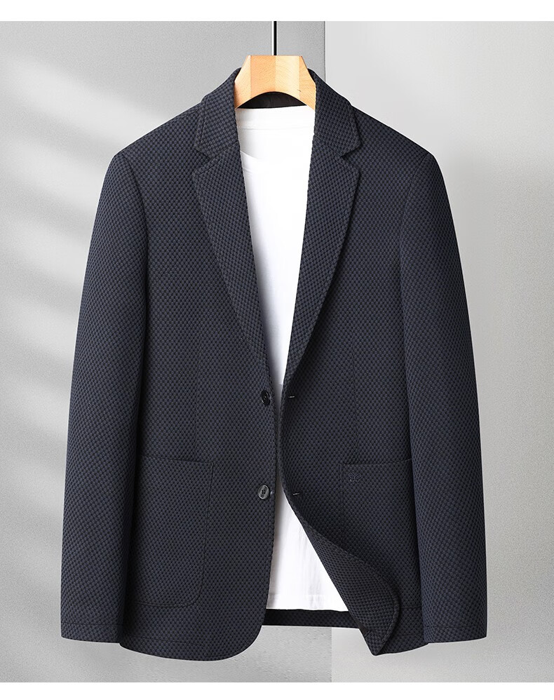 罗蒙西服男外套春季新款简约上班正装纯色单西男士商务休闲新郎西装男