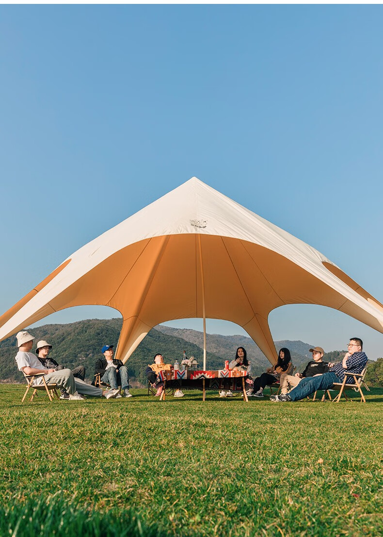 三只小驴超大户外天幕帐篷大型露营野营加厚防雨防晒遮阳棚大凉棚大号