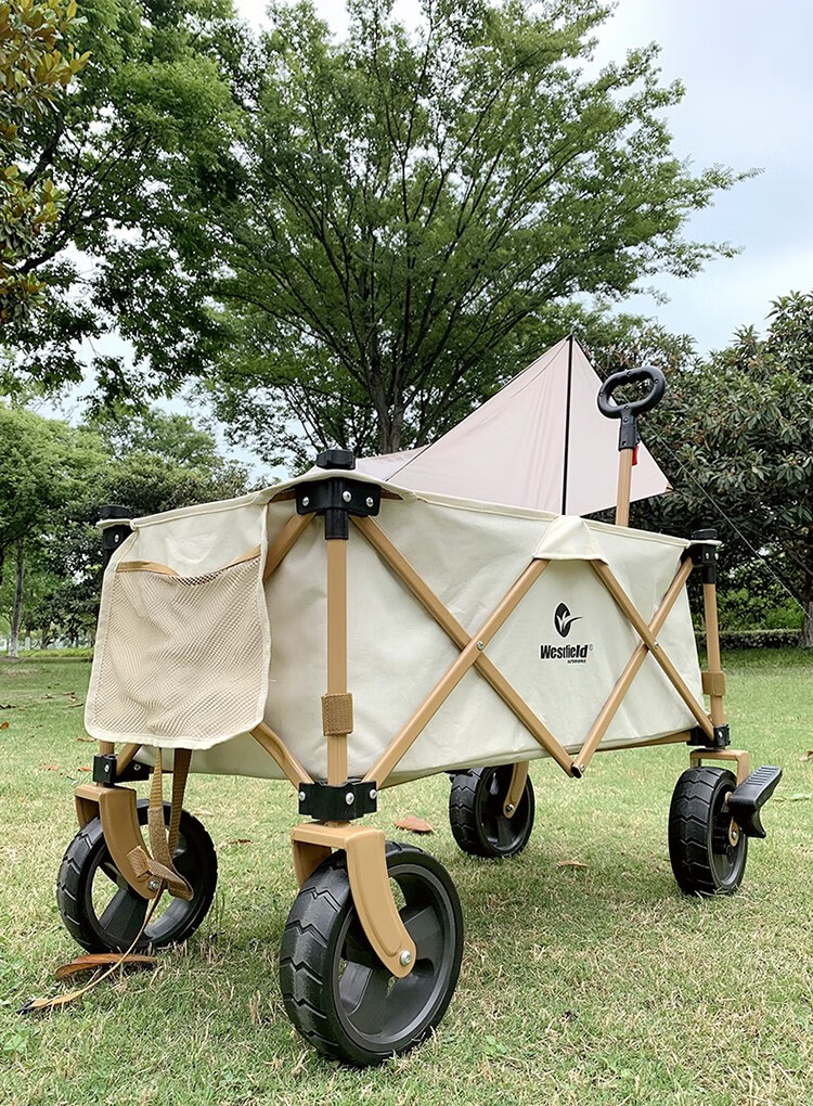 我飞户外露营拉车营地拉车野营小拉车野餐折叠推车越野便携买菜车拖车