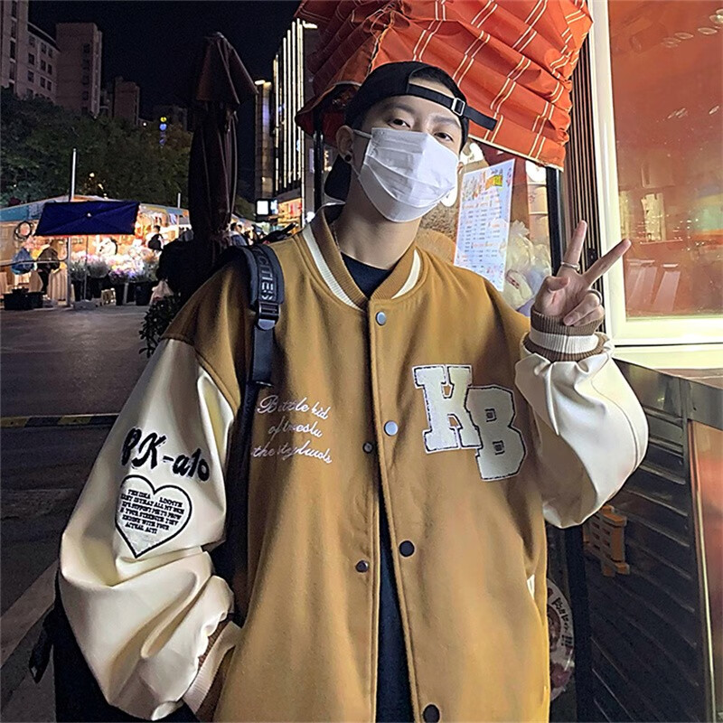 凯丁森棒球服外套男高级感潮牌ins字母痞帅美式高街夹克vintage港文