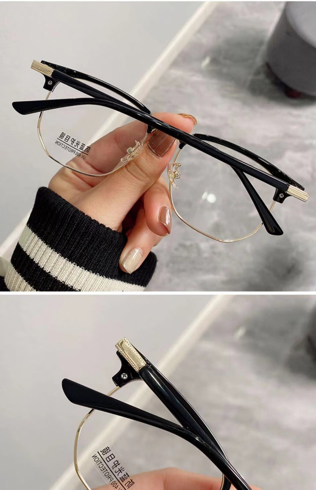 franzliszt 眼镜近视眼镜女男 眼镜变色防蓝光痞帅 大脸显瘦 框(磨砂