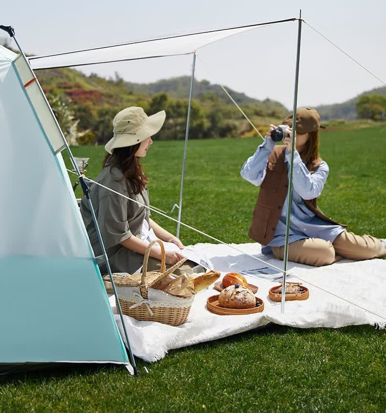 帐篷户外便携式折叠全自动弹开野餐遮阳棚烧烤野餐网红公园优莱露营