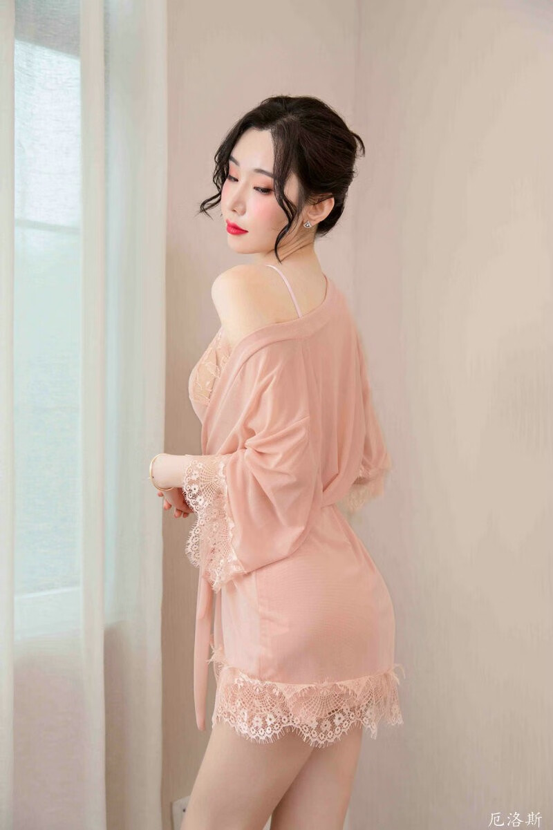 厄洛斯女士情趣内衣宽松大码诱惑吊带性感蕾丝睡衣家居睡裙套装网衣