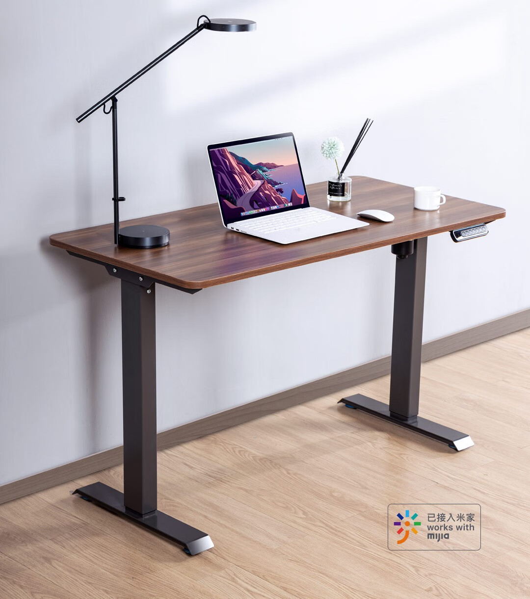 noc loc电动智能升降电脑桌居家办公工作室桌子 noc loc智能办公升降