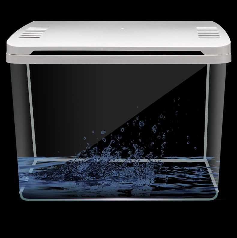 鱼缸水族箱 免换水懒人鱼缸带盖鱼缸客厅家用水族箱造景客厅办公室