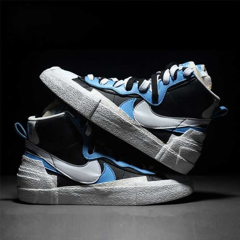 耐克nikeblazermidxsacai联名解构休闲潮流复古男女板鞋bv0072100灰白