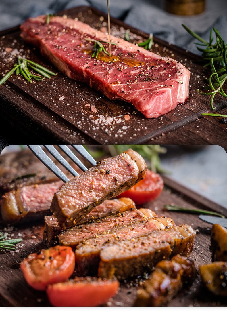 今聚鲜原切手工静腌谷饲1180g8片西冷眼肉菲力上脑牛排套餐装牛肉生鲜