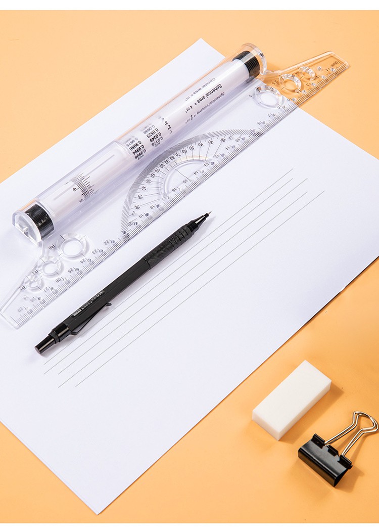 兰衍平行尺学生设计绘图滚轮尺子建筑师考试角度平衡尺多功能平行尺