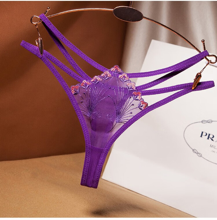 女刺绣诱惑细绳女生内裤低腰 蓝色 均码【图片 价格 品牌 报价】-京东