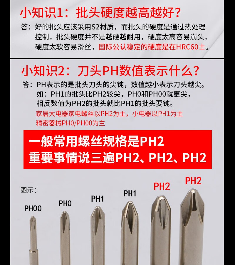加长十字批头气动电动螺丝刀起子头磁性s2钢风批头 100mm*Φ3.0*ph1