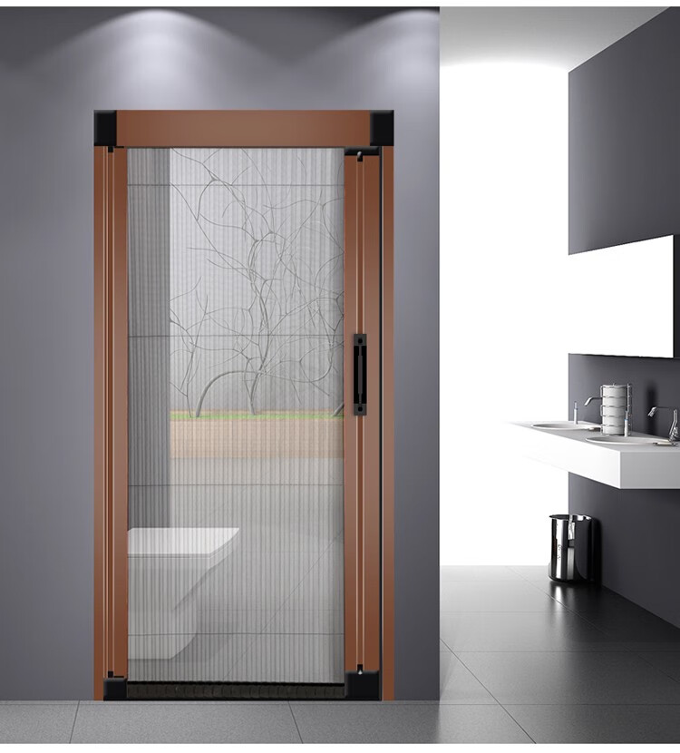纤雅洁无轨纱门推拉式防蚊门折叠推门隐形家用伸缩沙门铝合金入户门