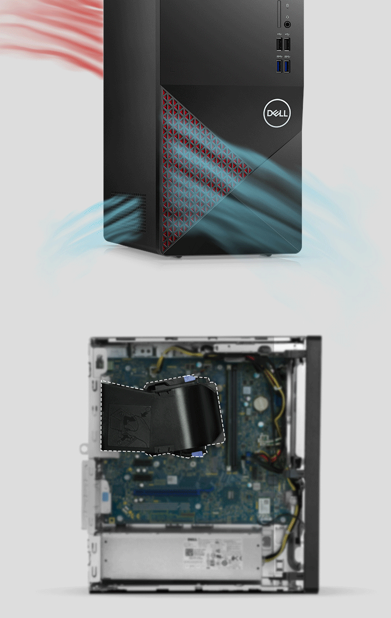 戴尔(dell)成就3881 酷睿十代i7-10700k高性能商务办公台式机电脑设计