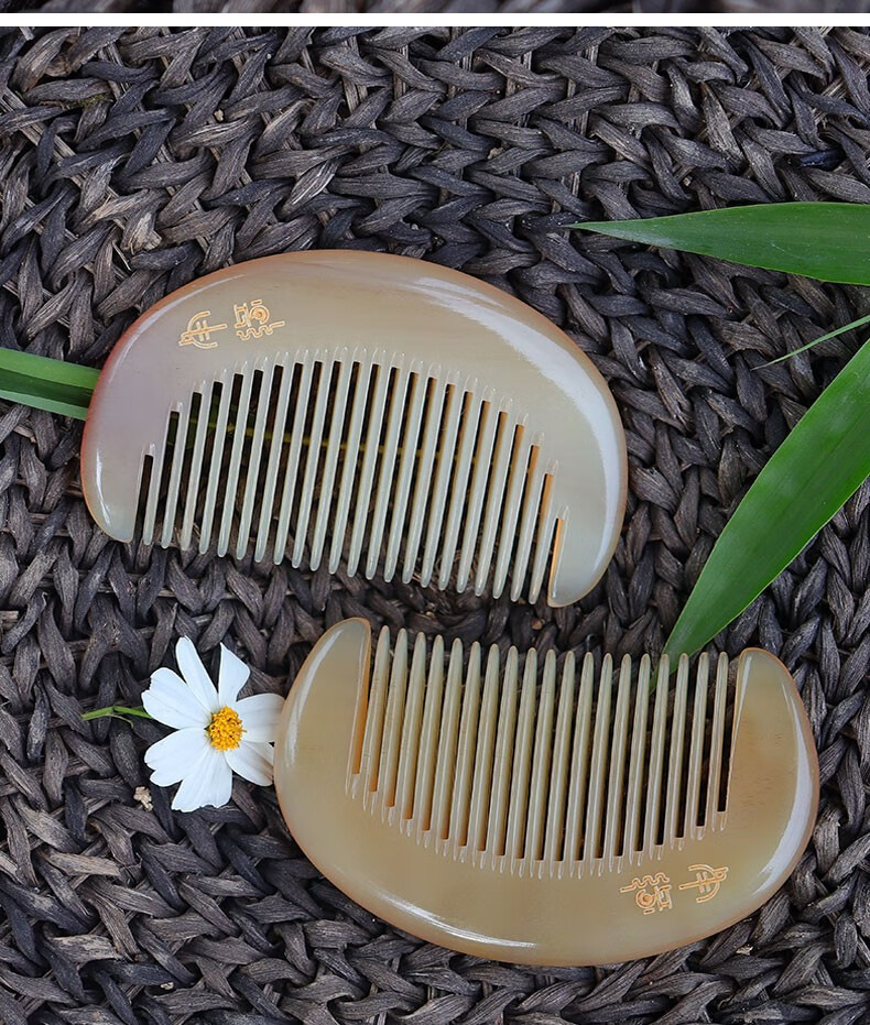 角缘天然加厚精品羊角梳个人护理头皮按摩小号9厘米女包包宝宝梳子