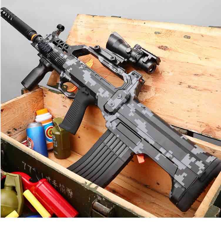 单发电动连发弹枪儿童玩具枪m416水机关手自一体枪软蛋仿q枪真男孩手