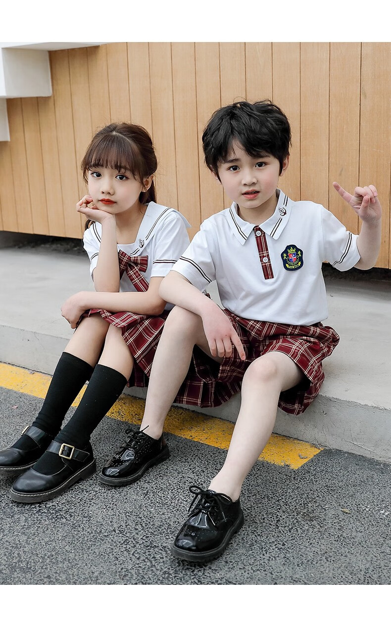 蕊派幼儿园园服英伦风儿童夏季学生装男女童学院风校服套装夏装小学生
