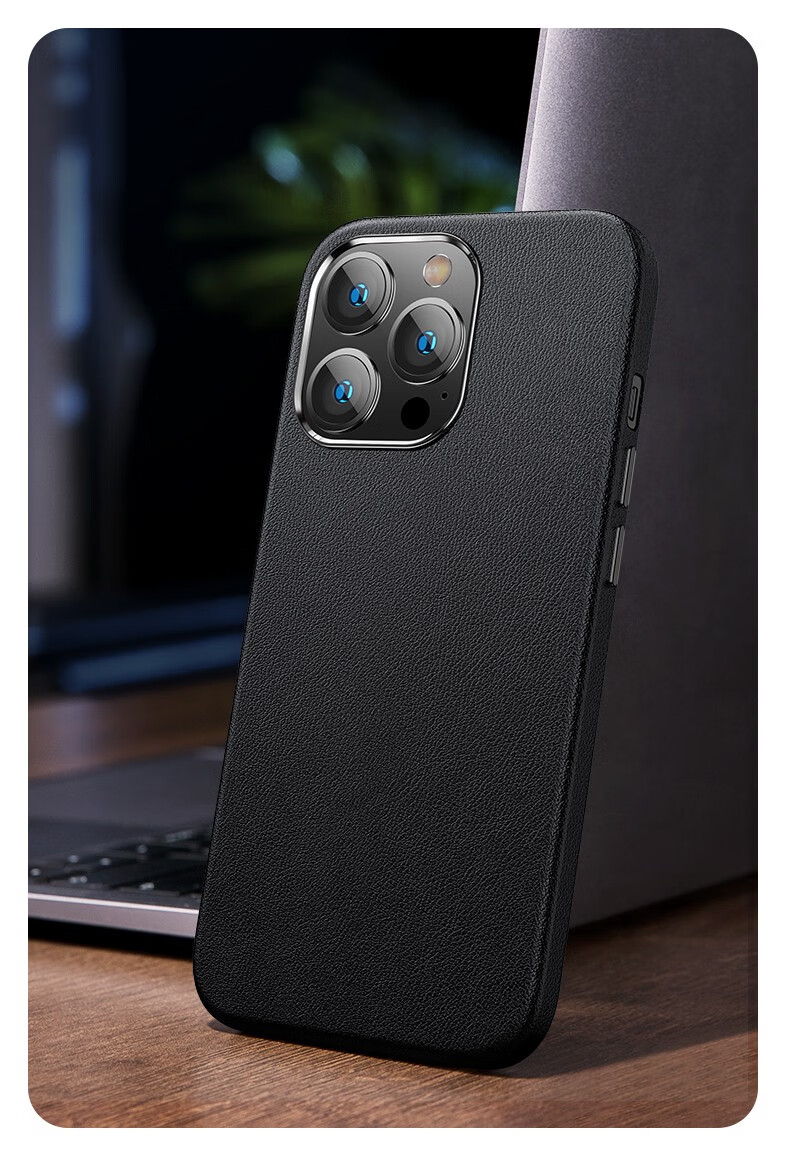 闪魔 苹果14promax手机壳iphone 14新款磁吸保护套14plus真皮壳防摔不