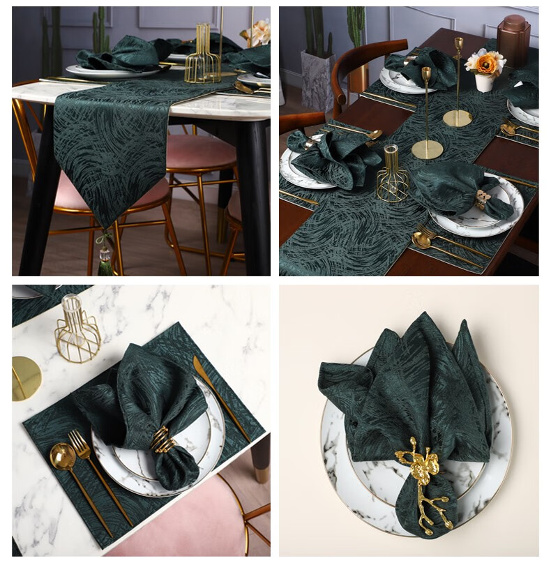 ajhome纯色餐巾口布现代简约素色餐巾布西餐方巾酒店餐