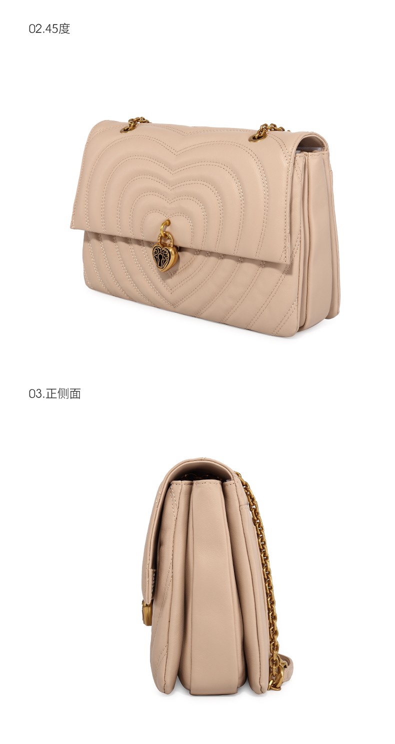 satchi沙驰女包爱神系列真皮单肩包时尚酒神包斜挎包杏色td883393x