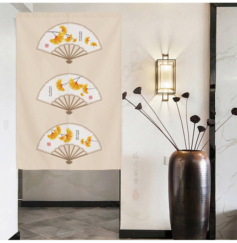 流苏门帘隔断帘布艺卧室半截半帘厚厕所对门化解免打孔中国风挂帘现代