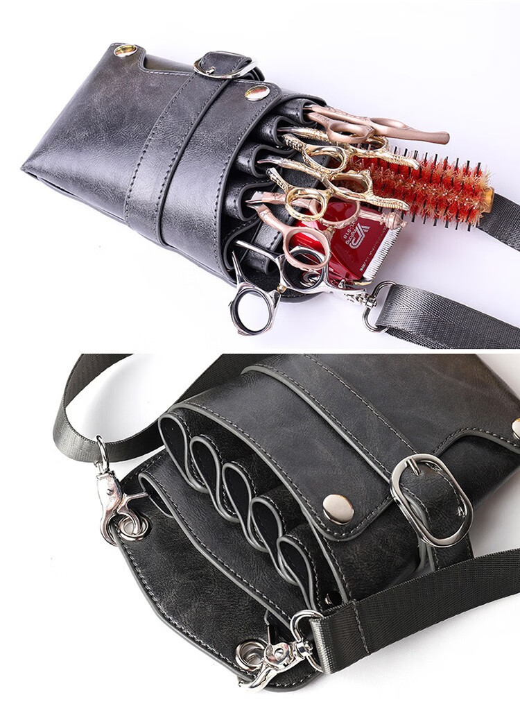 剪刀包美发工具包斜挎剪刀包发型师个性剪发包理发师剪刀腰包5支装