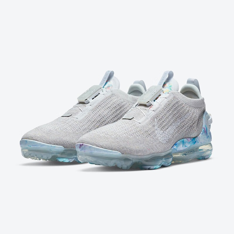 耐克nike air vapormax 2020 男女情侣款休闲运动鞋 跑步鞋 棕蓝彩虹