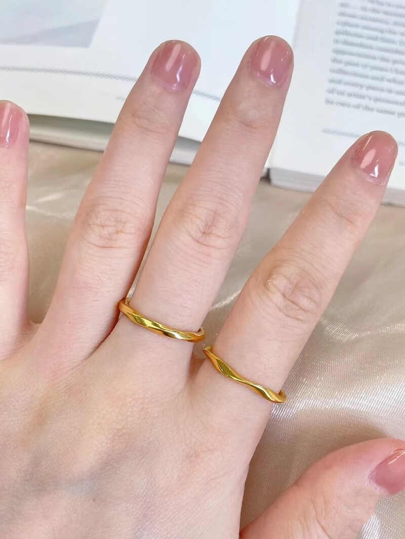 维拉帝(verratti)戒指女金戒指女金素圈情侣手环送女友礼物 莫比乌斯