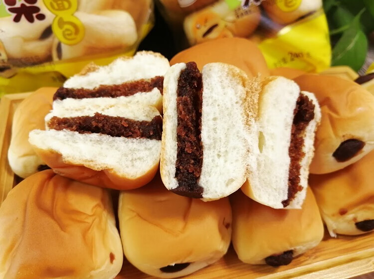 桃李面包桃李豆小朵面包豆沙馅小面包早餐零食红豆沙面桃李豆小朵5袋