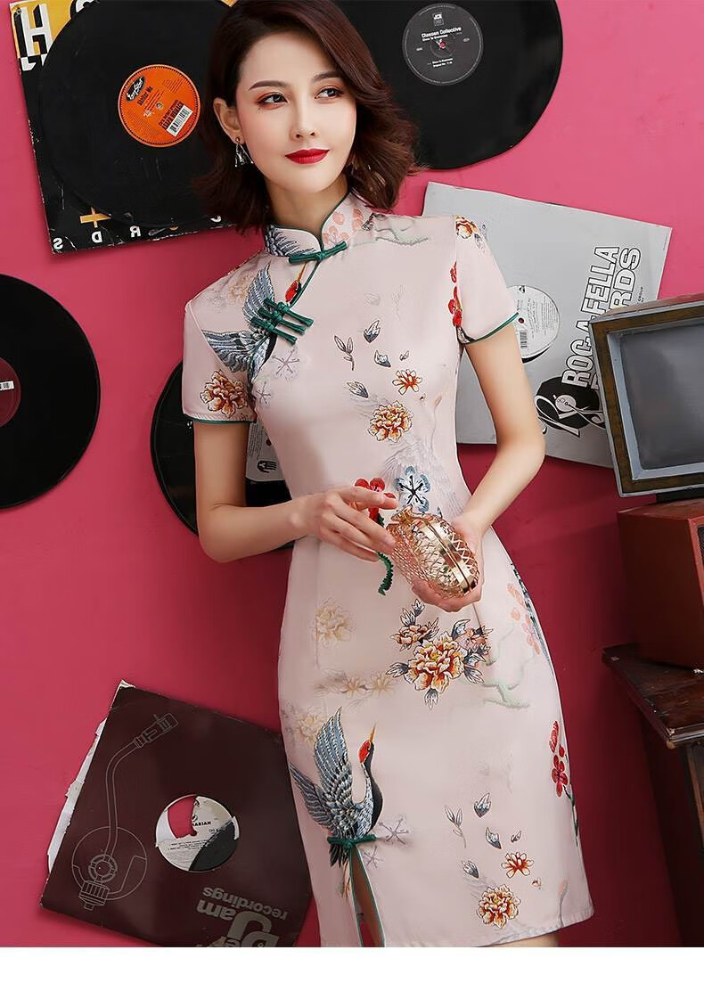 精选女装2021旗袍女年轻款中国风夏天改良少女旗袍裙短款连衣裙小个子