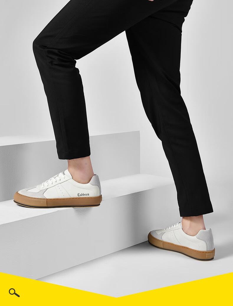 卡宾男鞋板鞋低帮休闲鞋男士户外德训鞋百搭2022新款鞋子男白色皮鞋码