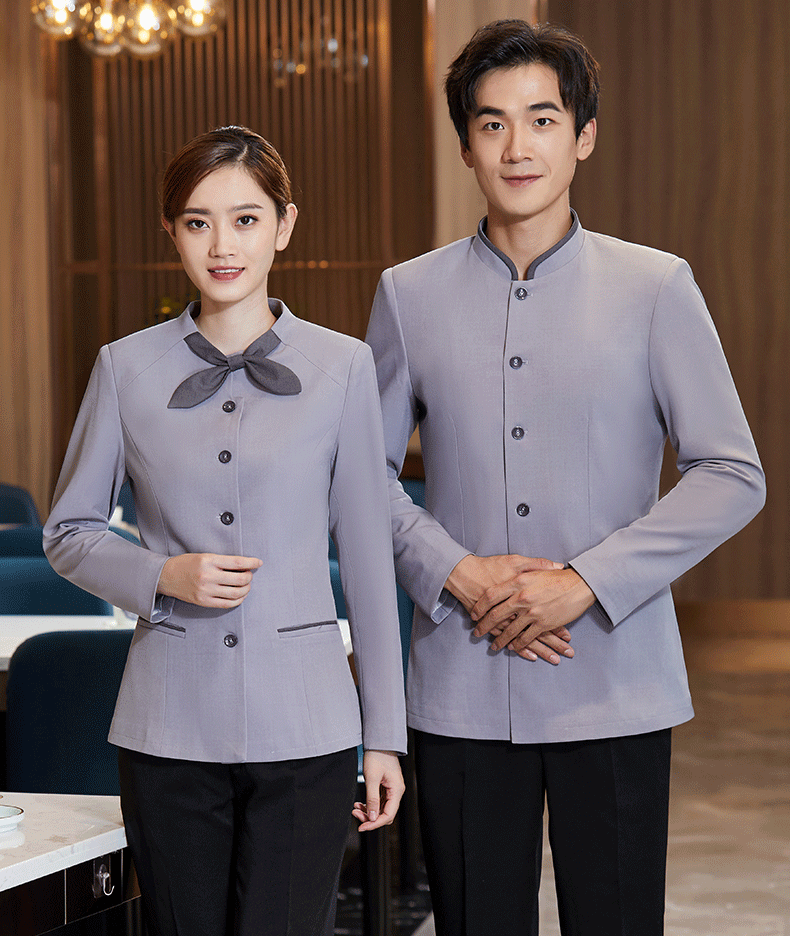 极轩 酒店宾馆前台领班服务员工作服 餐厅吧台收银员服装 前厅男女