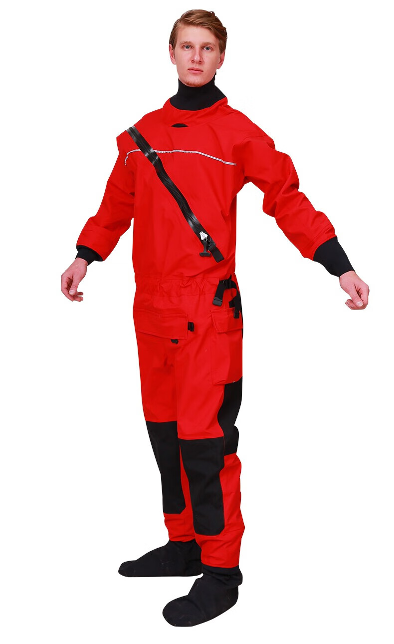干式救援服 水域救援全套救生装备 防汛抢险消防员防水保暖救生衣 红