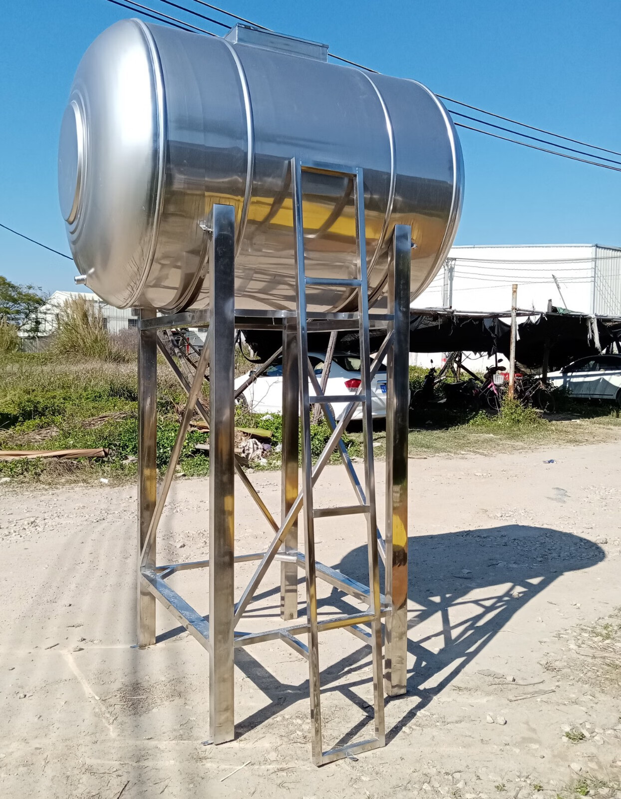 304不锈钢加厚水箱楼顶手工水塔特厚蓄水桶家用1020储油罐酒罐1吨立式