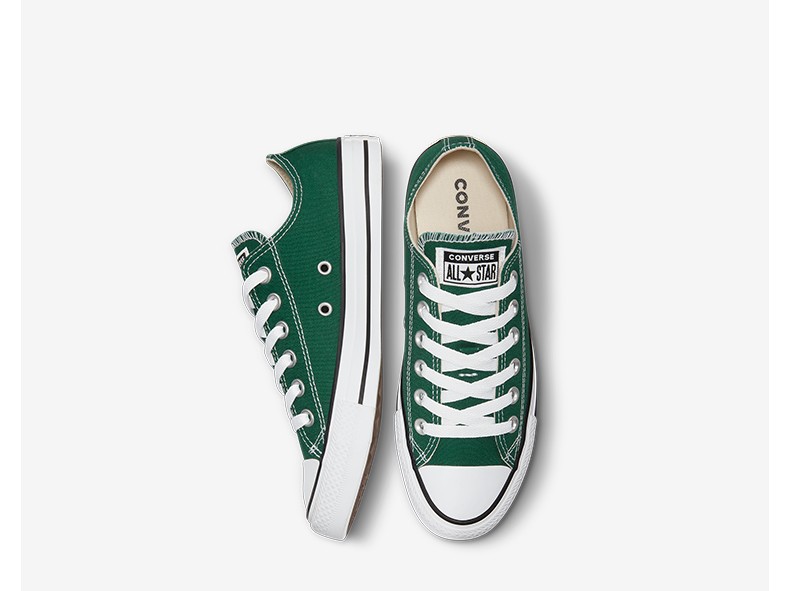converse匡威官方 all star低帮休闲鞋复古帆布鞋丛林绿【先鉴别在