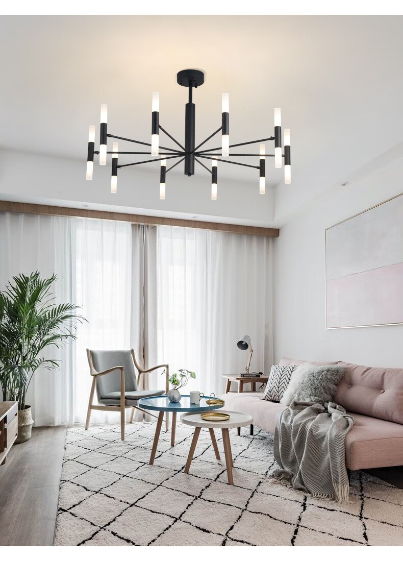 北欧吊灯客厅灯餐厅吊灯轻奢大气后现代美式简约风格欧式新中式枝形